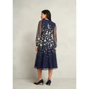 Hobbs London Lois Floral Embroidered Dress